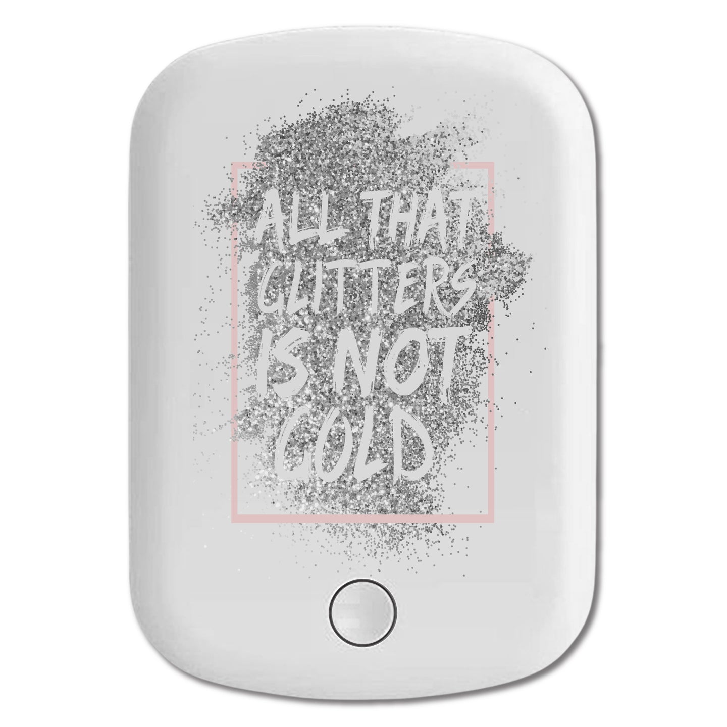 DistinctInk Magnetic Battery Pack, Wireless Portable Charger with USB-C Cable, Compatible with MagSafe iPhone 14 / 13 / 12 Series - All That Glitters Is Not Gold