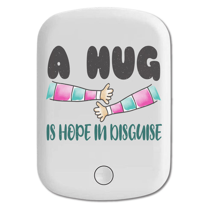 DistinctInk Magnetic Battery Pack, Wireless Portable Charger with USB-C Cable, Compatible with MagSafe iPhone 14 / 13 / 12 Series - Hug Is Hope In Disguise