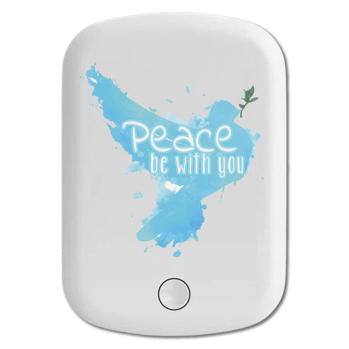 DistinctInk Magnetic Battery Pack, Wireless Portable Charger with USB-C Cable, Compatible with MagSafe iPhone 14 / 13 / 12 Series - Peace Be With You