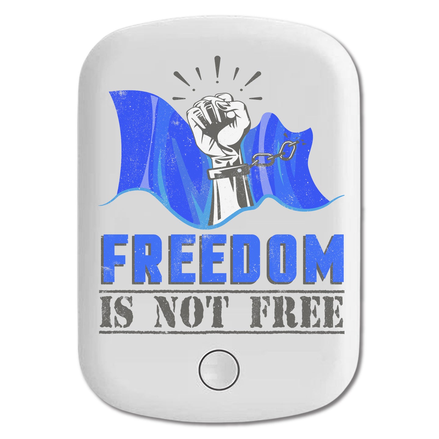 DistinctInk Magnetic Battery Pack, Wireless Portable Charger with USB-C Cable, Compatible with MagSafe iPhone 14 / 13 / 12 Series - Freedom Is Not Free