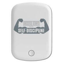 DistinctInk Magnetic Battery Pack, Wireless Portable Charger with USB-C Cable, Compatible with MagSafe iPhone 14 / 13 / 12 Series - Success Starts With Self Discipline