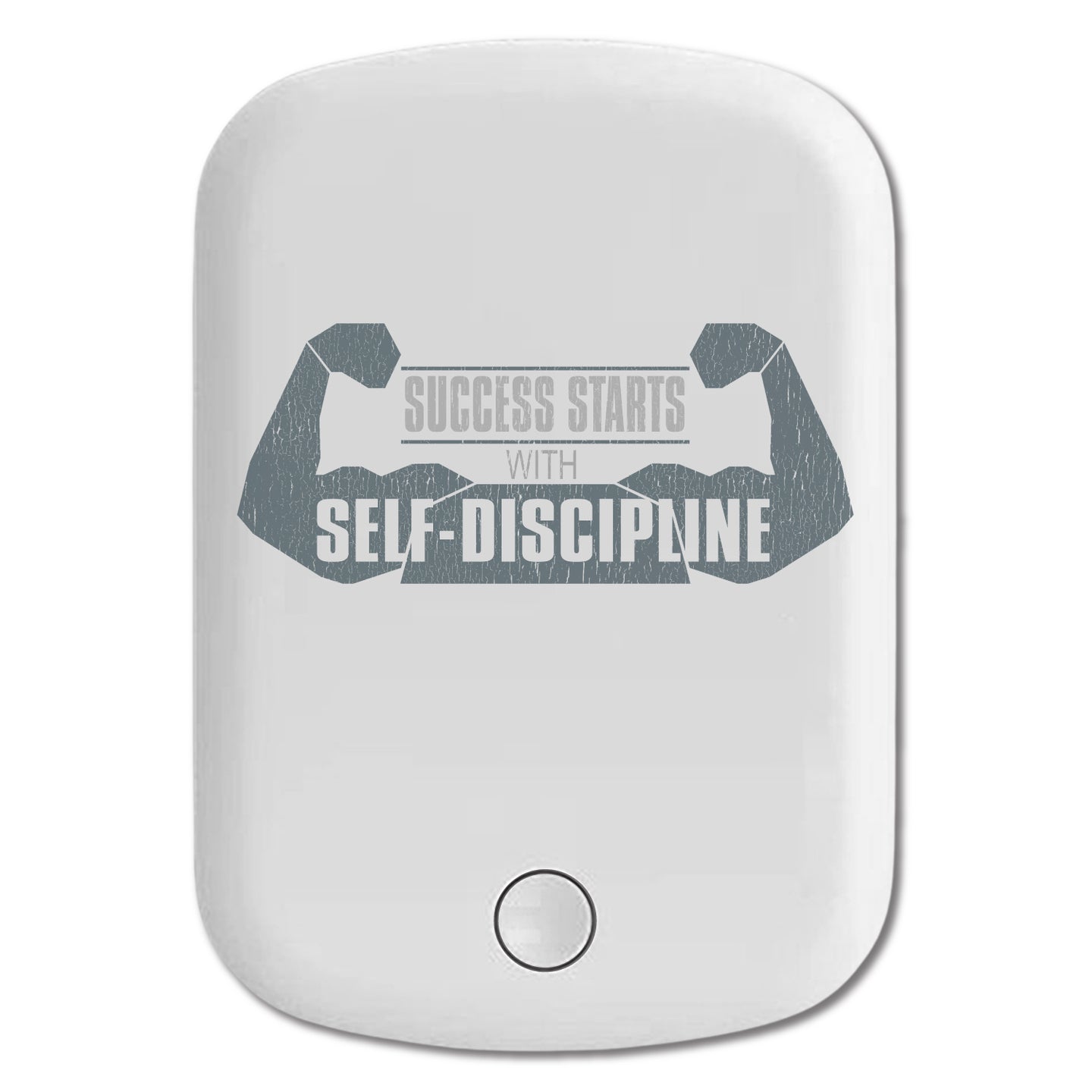 DistinctInk Magnetic Battery Pack, Wireless Portable Charger with USB-C Cable, Compatible with MagSafe iPhone 14 / 13 / 12 Series - Success Starts With Self Discipline