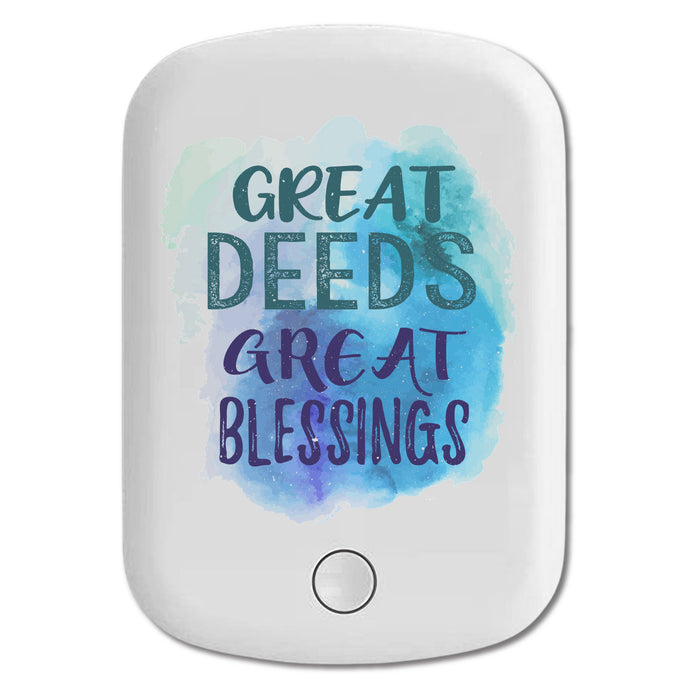 DistinctInk Magnetic Battery Pack, Wireless Portable Charger with USB-C Cable, Compatible with MagSafe iPhone 14 / 13 / 12 Series - Great Deeds Great Blessings