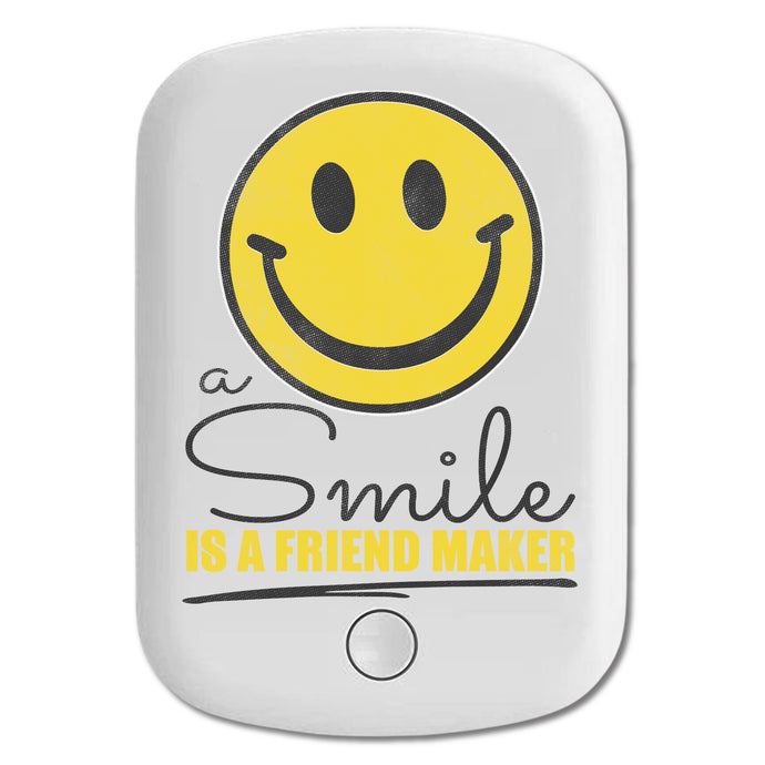 DistinctInk Magnetic Battery Pack, Wireless Portable Charger with USB-C Cable, Compatible with MagSafe iPhone 14 / 13 / 12 Series - Smile Friendship Maker