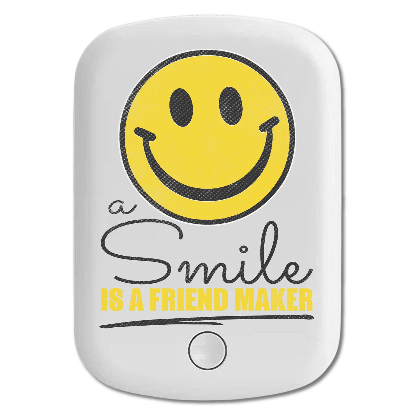 DistinctInk Magnetic Battery Pack, Wireless Portable Charger with USB-C Cable, Compatible with MagSafe iPhone 14 / 13 / 12 Series - Smile Friendship Maker