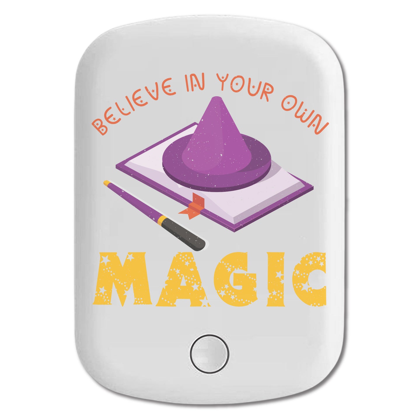 DistinctInk Magnetic Battery Pack, Wireless Portable Charger with USB-C Cable, Compatible with MagSafe iPhone 14 / 13 / 12 Series - Believe In Own Magic