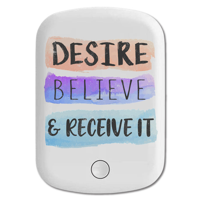 DistinctInk Magnetic Battery Pack, Wireless Portable Charger with USB-C Cable, Compatible with MagSafe iPhone 14 / 13 / 12 Series - Desire Believe Receive It