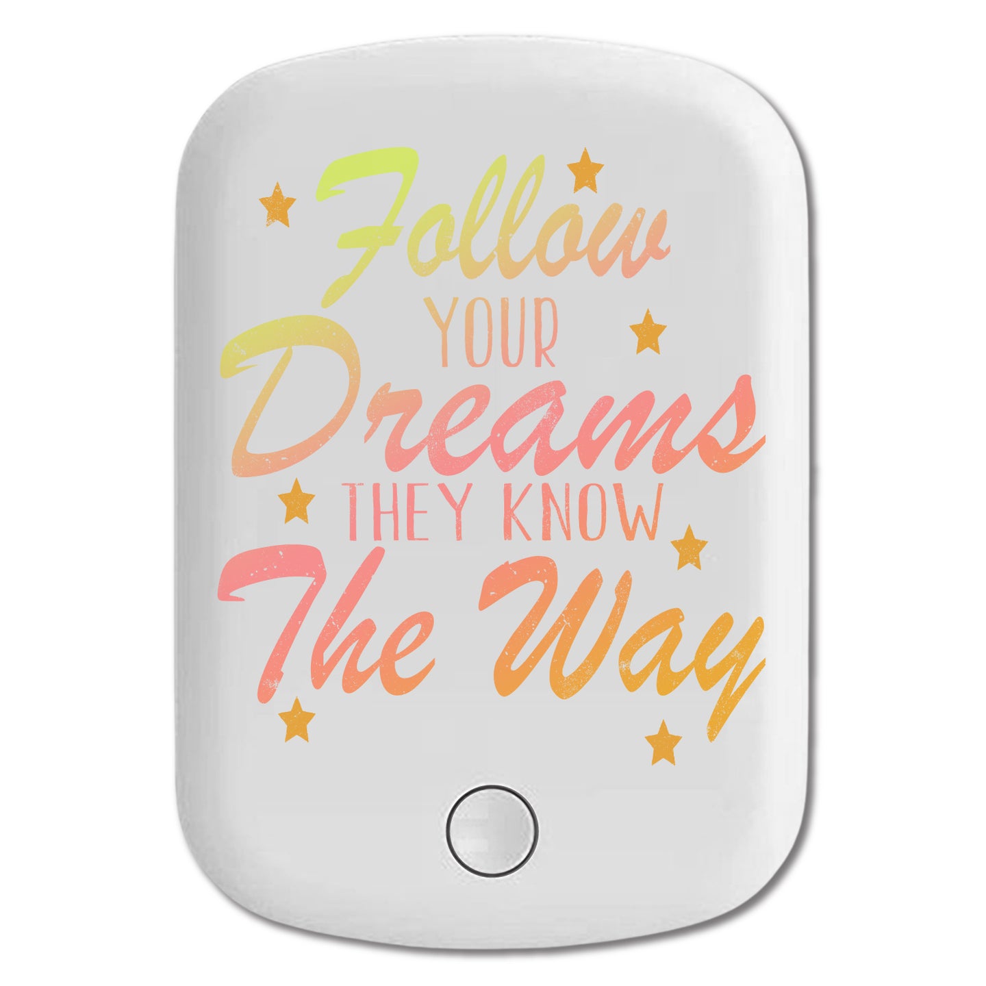 DistinctInk Magnetic Battery Pack, Wireless Portable Charger with USB-C Cable, Compatible with MagSafe iPhone 14 / 13 / 12 Series - Follow Your Dreams Know Way