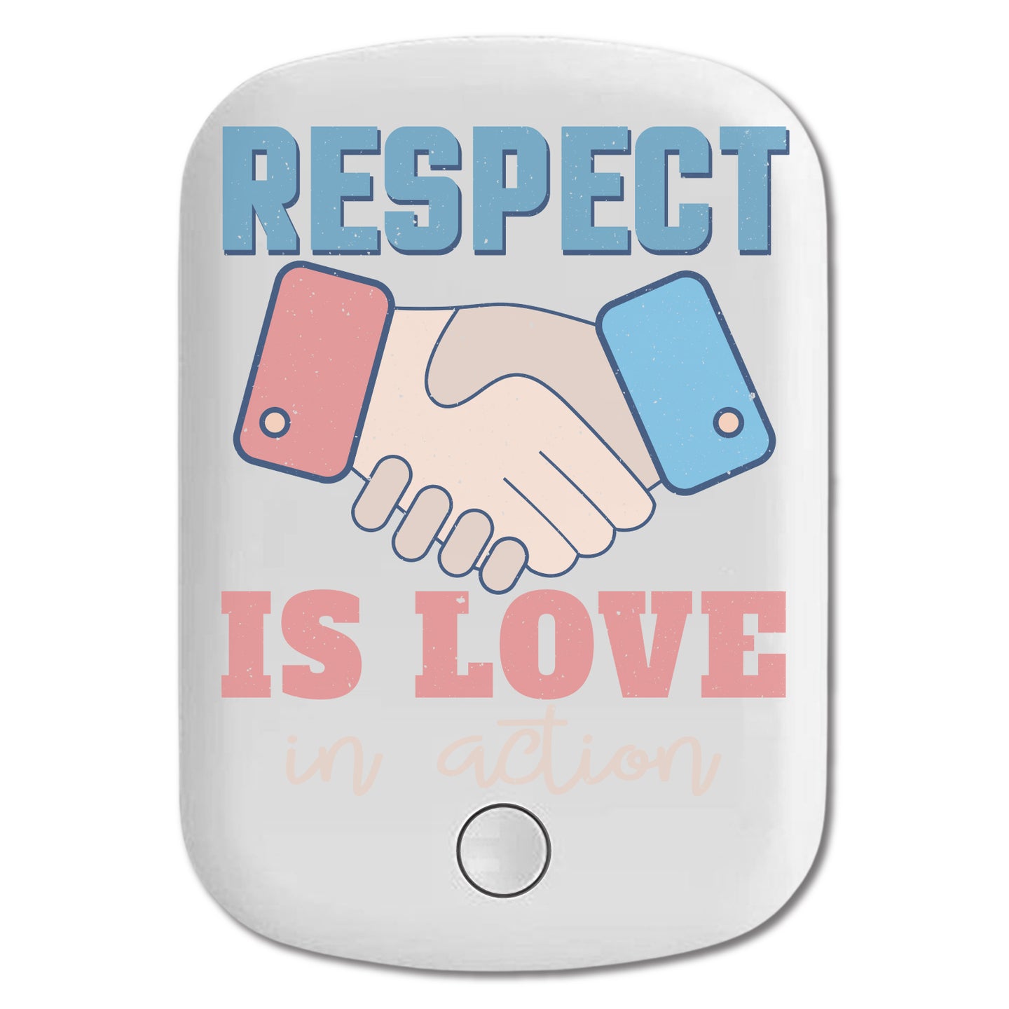 DistinctInk Magnetic Battery Pack, Wireless Portable Charger with USB-C Cable, Compatible with MagSafe iPhone 14 / 13 / 12 Series - Respect Is Love In Action