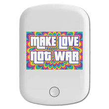 DistinctInk Magnetic Battery Pack, Wireless Portable Charger with USB-C Cable, Compatible with MagSafe iPhone 14 / 13 / 12 Series - Make Love Not War