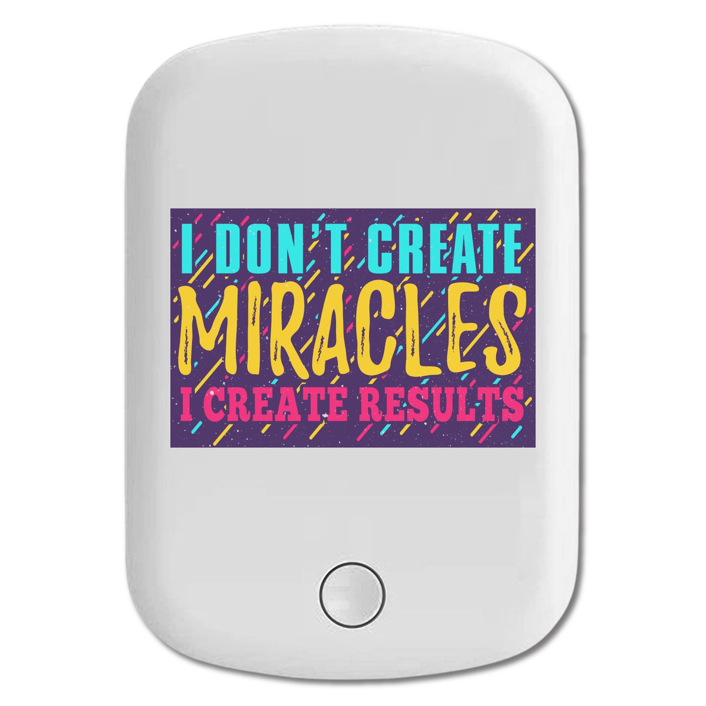 DistinctInk Magnetic Battery Pack, Wireless Portable Charger with USB-C Cable, Compatible with MagSafe iPhone 14 / 13 / 12 Series - Don't Create Miracles Create Results