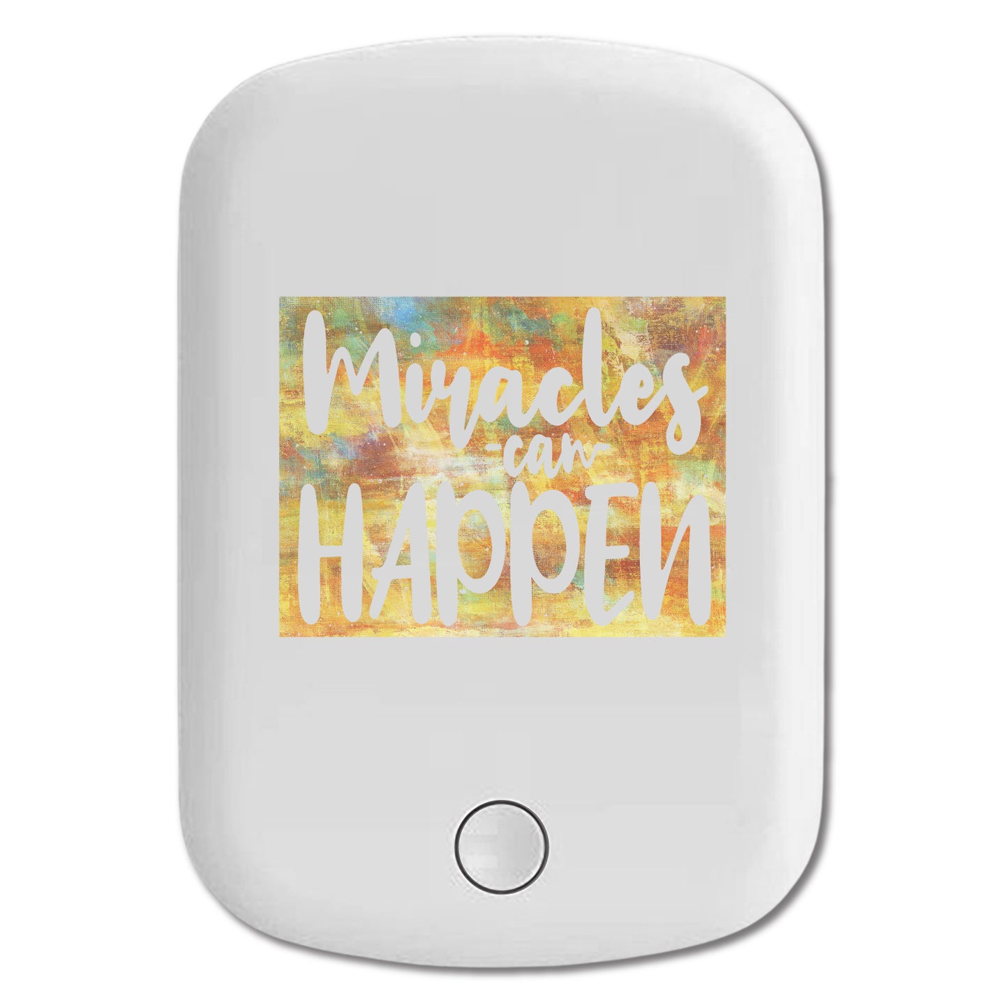 DistinctInk Magnetic Battery Pack, Wireless Portable Charger with USB-C Cable, Compatible with MagSafe iPhone 14 / 13 / 12 Series - Miracles Can Happen