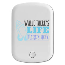 DistinctInk Magnetic Battery Pack, Wireless Portable Charger with USB-C Cable, Compatible with MagSafe iPhone 14 / 13 / 12 Series - There's Life There's Hope