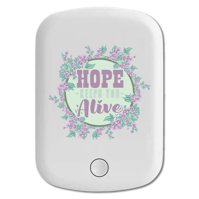 DistinctInk Magnetic Battery Pack, Wireless Portable Charger with USB-C Cable, Compatible with MagSafe iPhone 14 / 13 / 12 Series - Hope Keeps You Alive