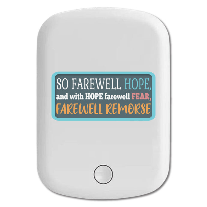 DistinctInk Magnetic Battery Pack, Wireless Portable Charger with USB-C Cable, Compatible with MagSafe iPhone 14 / 13 / 12 Series - Farewell Hope Fear Remorse