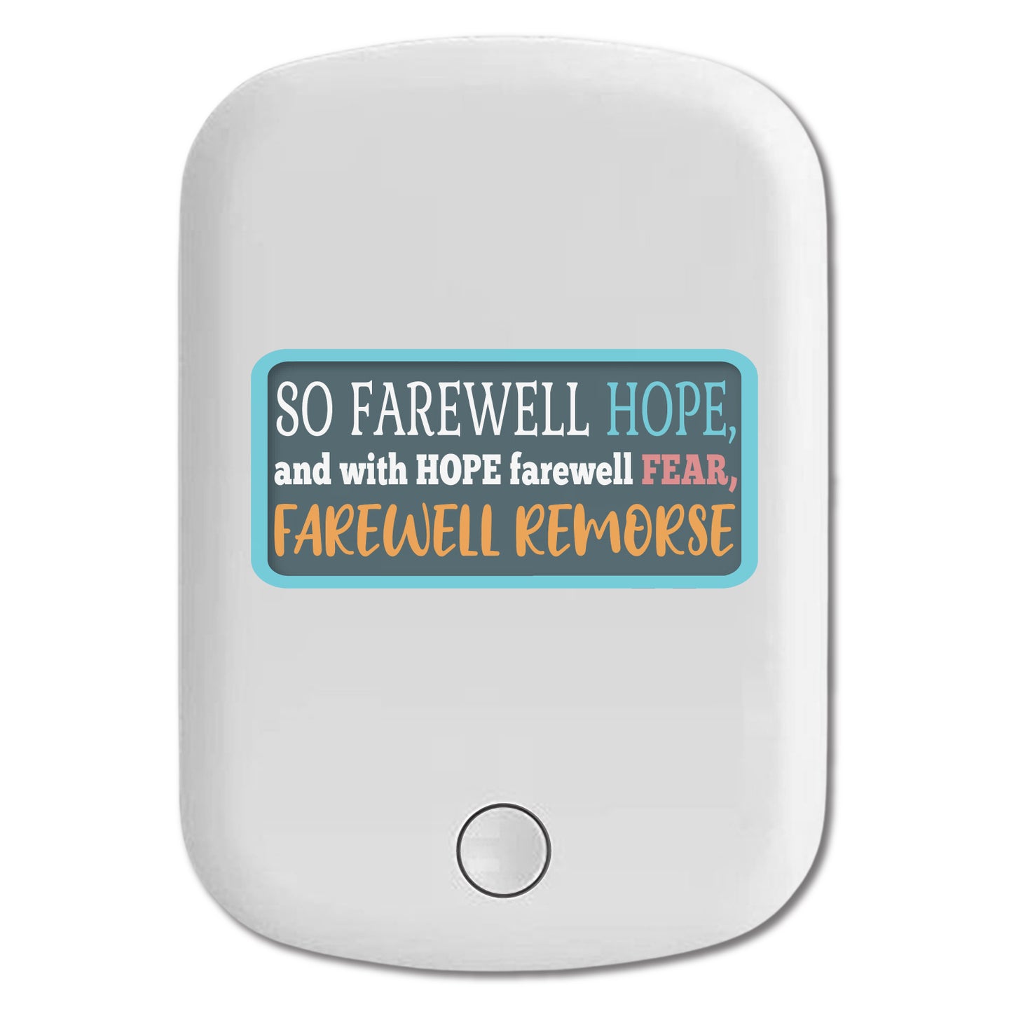 DistinctInk Magnetic Battery Pack, Wireless Portable Charger with USB-C Cable, Compatible with MagSafe iPhone 14 / 13 / 12 Series - Farewell Hope Fear Remorse