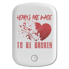 DistinctInk Magnetic Battery Pack, Wireless Portable Charger with USB-C Cable, Compatible with MagSafe iPhone 14 / 13 / 12 Series - Hearts Made To Be Broken