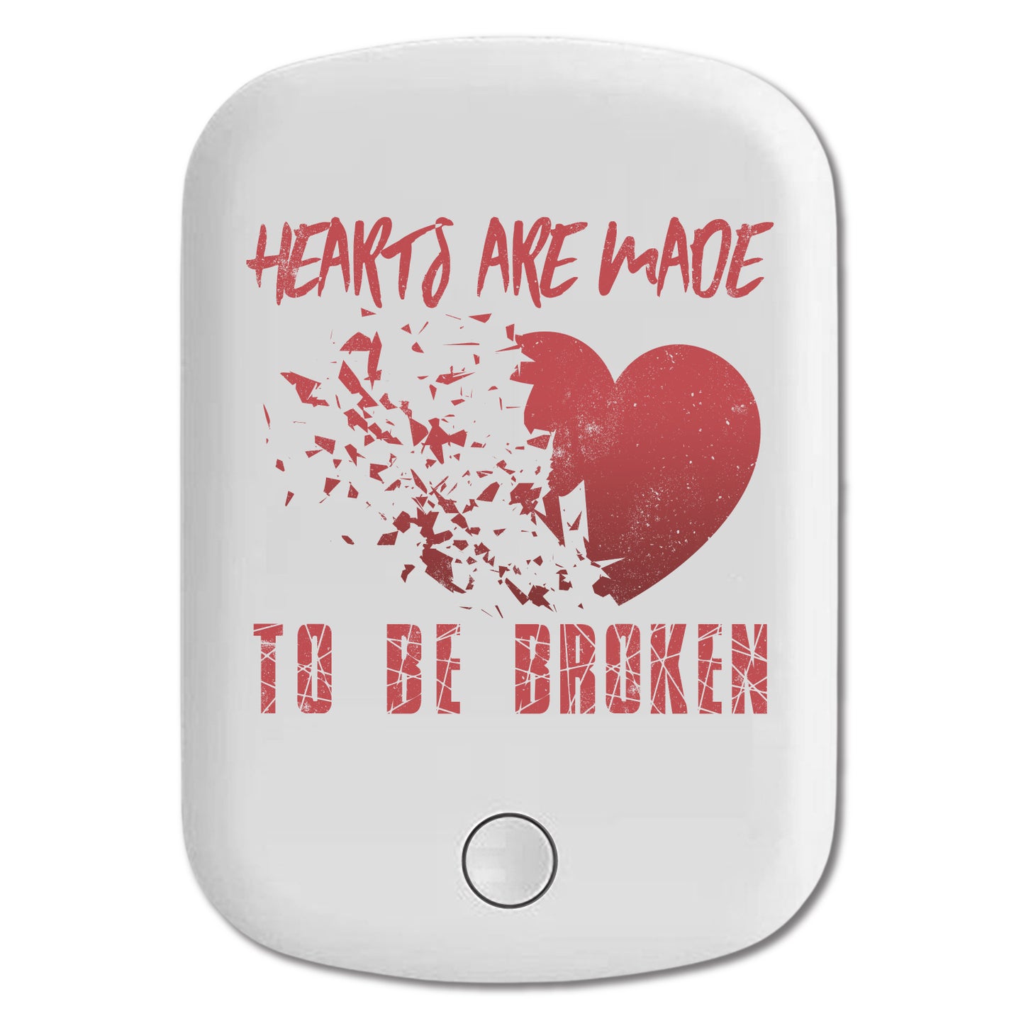 DistinctInk Magnetic Battery Pack, Wireless Portable Charger with USB-C Cable, Compatible with MagSafe iPhone 14 / 13 / 12 Series - Hearts Made To Be Broken