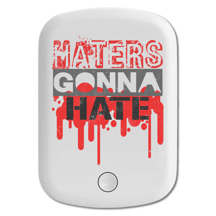 DistinctInk Magnetic Battery Pack, Wireless Portable Charger with USB-C Cable, Compatible with MagSafe iPhone 14 / 13 / 12 Series - Haters Gonna Hate