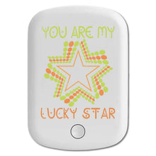 DistinctInk Magnetic Battery Pack, Wireless Portable Charger with USB-C Cable, Compatible with MagSafe iPhone 14 / 13 / 12 Series - You Are My Lucky Star