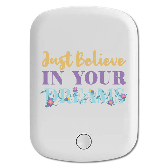 DistinctInk Magnetic Battery Pack, Wireless Portable Charger with USB-C Cable, Compatible with MagSafe iPhone 14 / 13 / 12 Series - Believe In Your Dreams