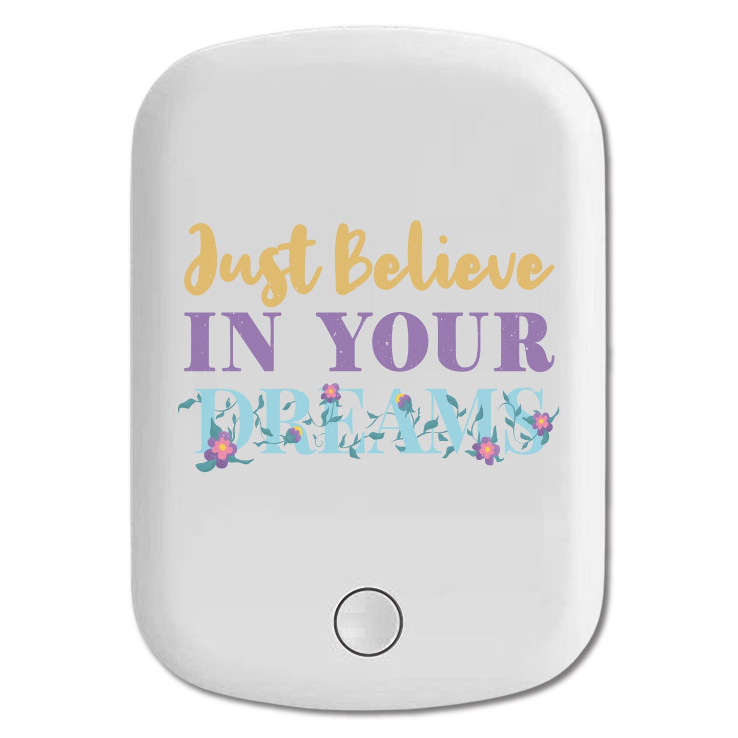 DistinctInk Magnetic Battery Pack, Wireless Portable Charger with USB-C Cable, Compatible with MagSafe iPhone 14 / 13 / 12 Series - Believe In Your Dreams