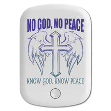 DistinctInk Magnetic Battery Pack, Wireless Portable Charger with USB-C Cable, Compatible with MagSafe iPhone 14 / 13 / 12 Series - No God No Peace Know God Know Peace