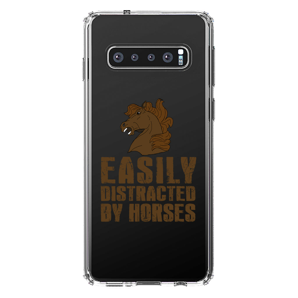 Easily Distracted By Horses Clear Shockproof iPhone Case, view 16