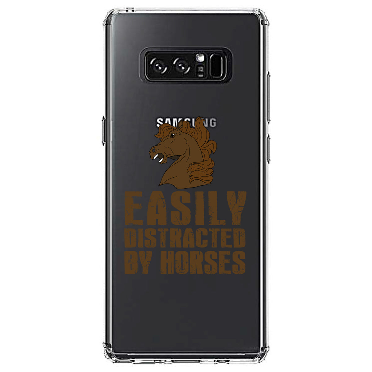Easily Distracted By Horses Clear Shockproof iPhone Case, view 12