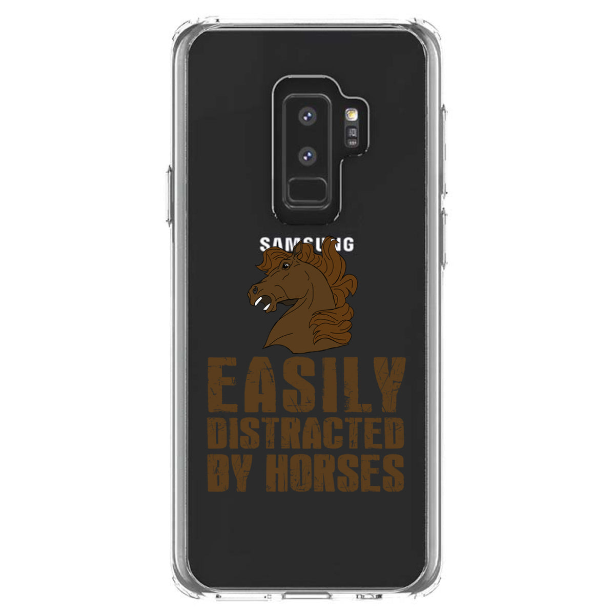 Easily Distracted By Horses Clear Shockproof iPhone Case, view 20