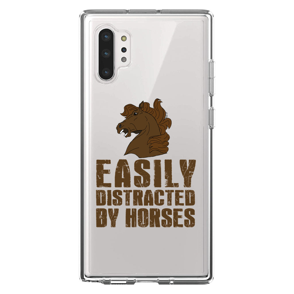 Easily Distracted By Horses Clear Shockproof iPhone Case, view 10