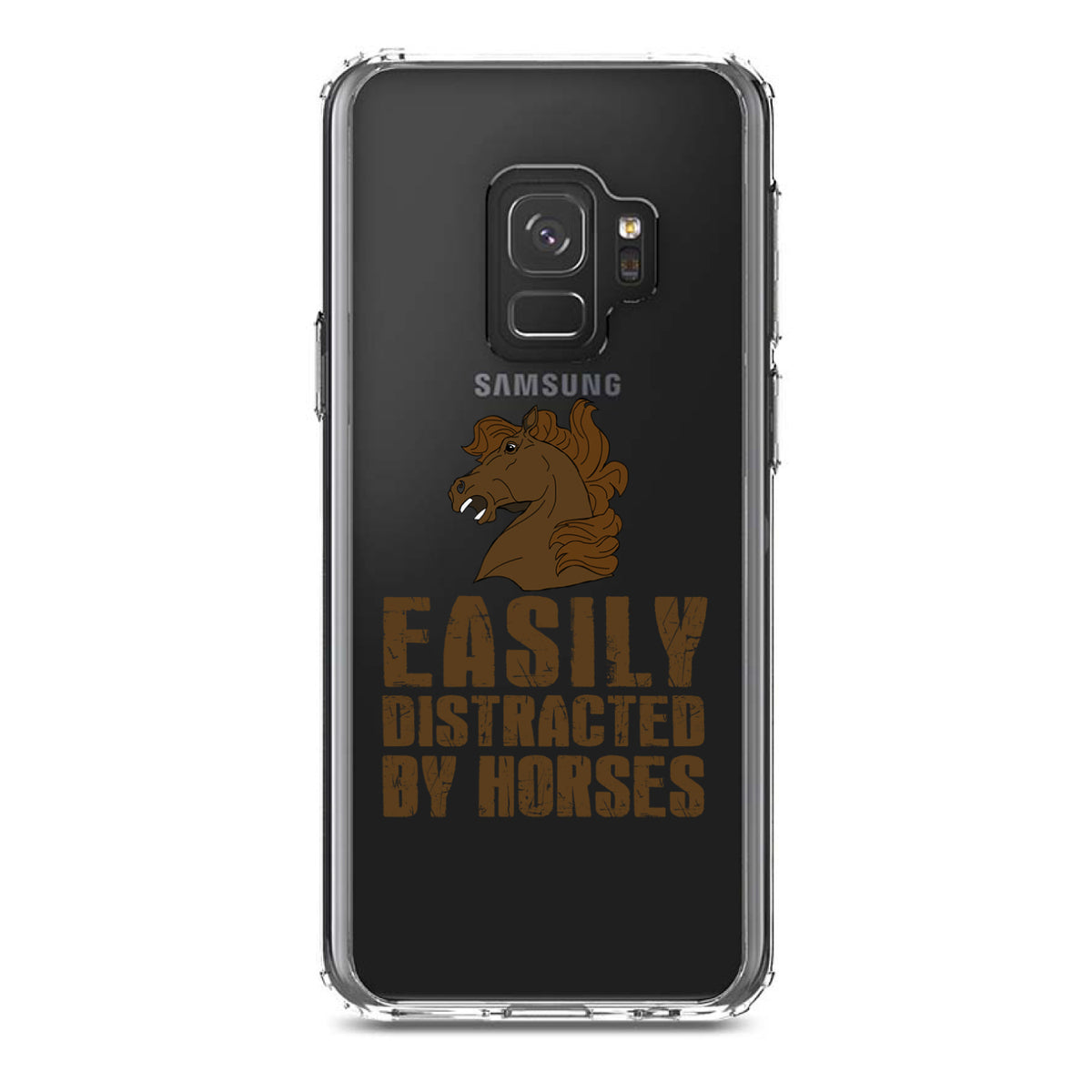 Easily Distracted By Horses Clear Shockproof iPhone Case, view 19