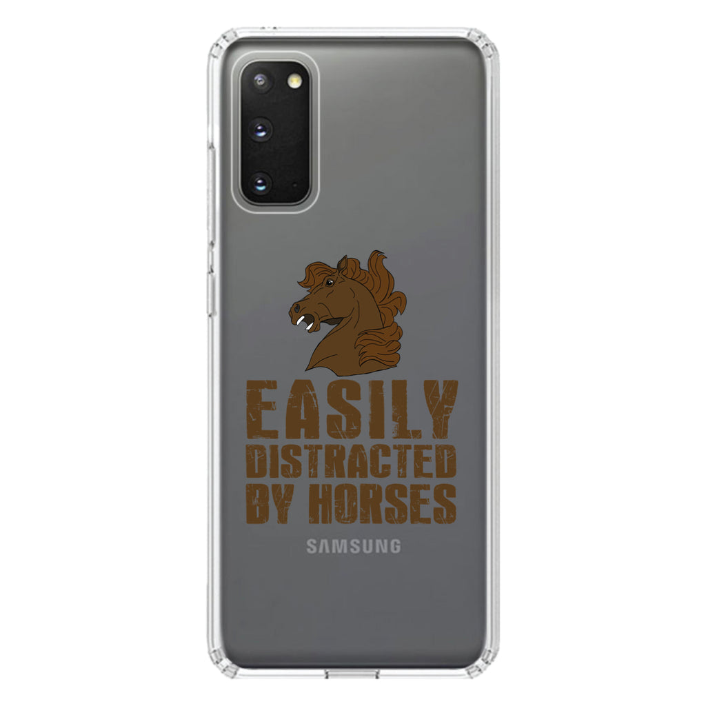 Easily Distracted By Horses Clear Shockproof iPhone Case, view 13