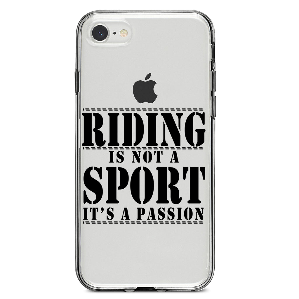 Riding is A Passion, horses Clear Shockproof iPhone Case, view 5
