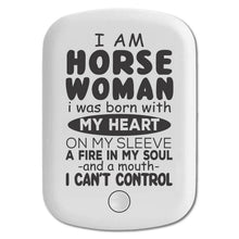 DistinctInk Magnetic Battery Pack, Wireless Portable Charger with USB-C Cable, Compatible with MagSafe iPhone 14 / 13 / 12 Series - I Am A Horse Woman - Can't Control