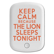DistinctInk Magnetic Battery Pack, Wireless Portable Charger with USB-C Cable, Compatible with MagSafe iPhone 14 / 13 / 12 Series - Keep Calm The Lion Sleeps Tonight