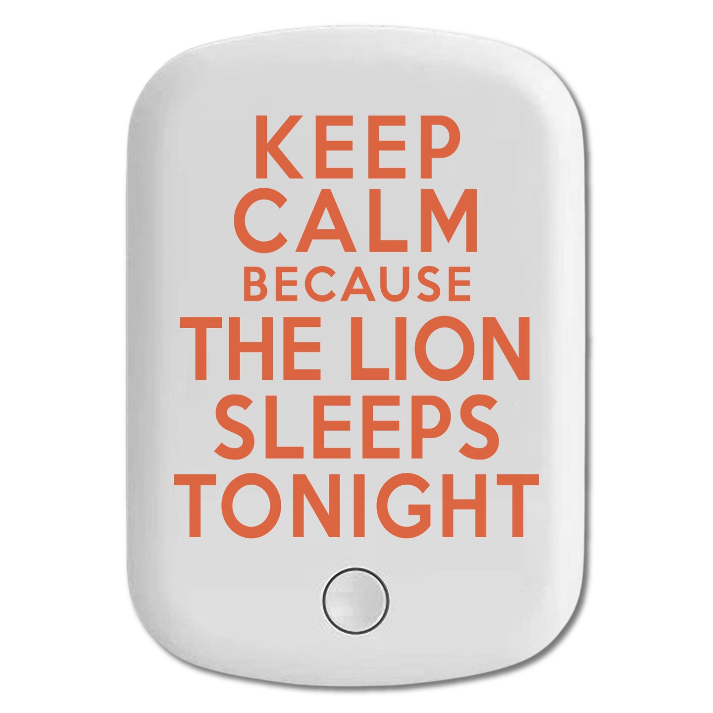 DistinctInk Magnetic Battery Pack, Wireless Portable Charger with USB-C Cable, Compatible with MagSafe iPhone 14 / 13 / 12 Series - Keep Calm The Lion Sleeps Tonight