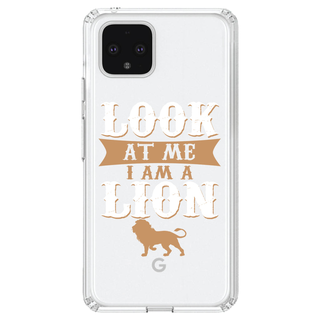 Look At Me I Am A Lion Clear Shockproof iPhone Case, view 24