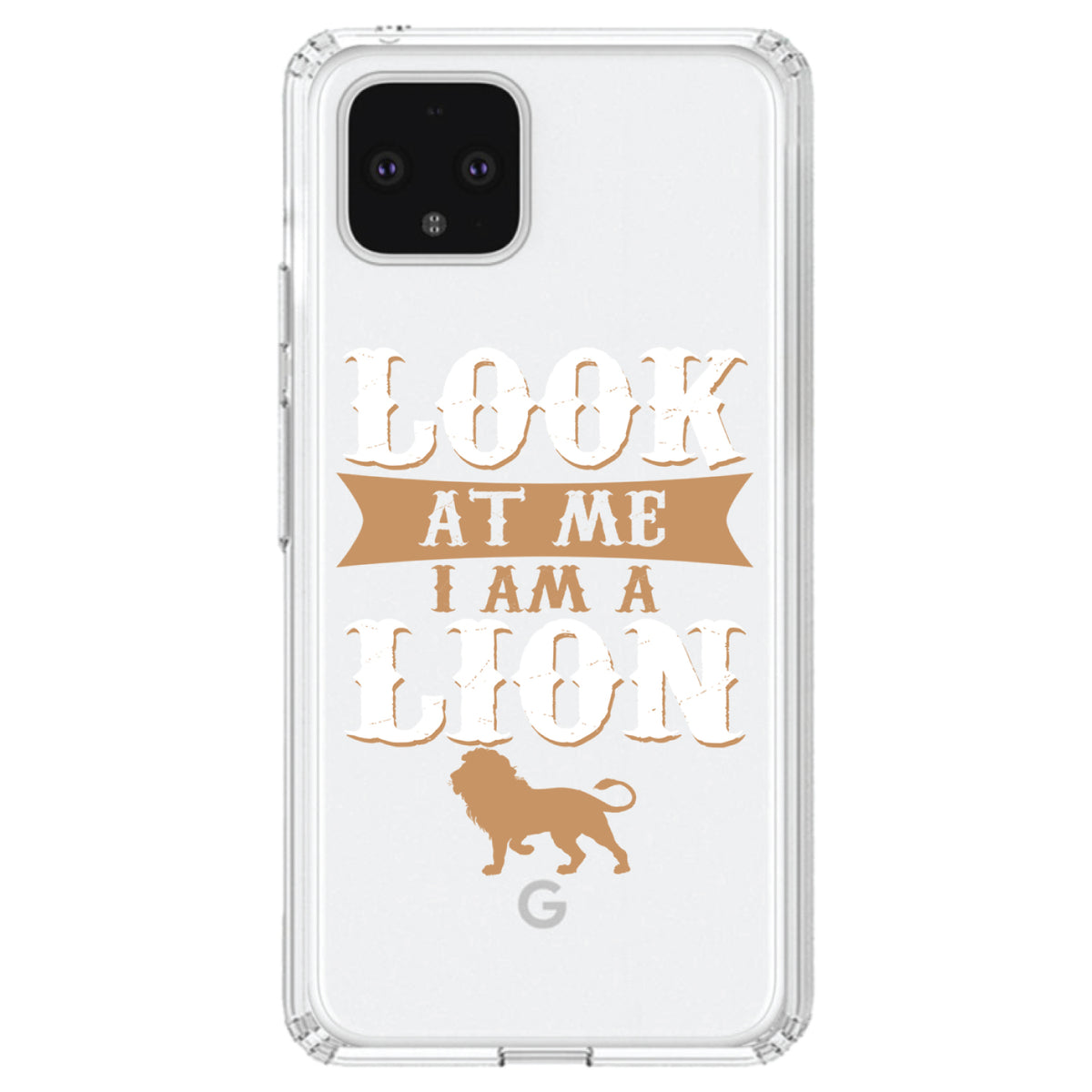Look At Me I Am A Lion Clear Shockproof iPhone Case, view 24