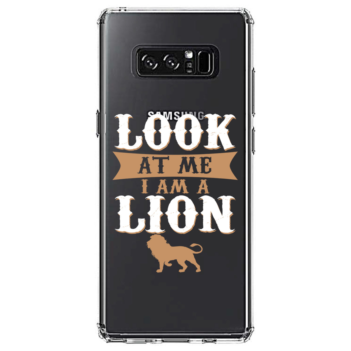 Look At Me I Am A Lion Clear Shockproof iPhone Case, view 12