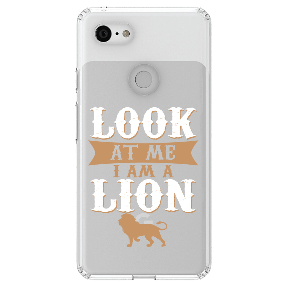 Look At Me I Am A Lion Clear Shockproof iPhone Case, view 21
