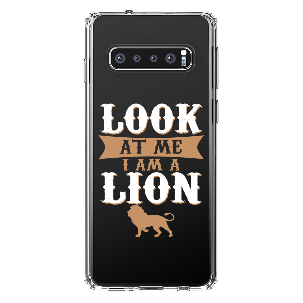 Look At Me I Am A Lion Clear Shockproof iPhone Case, view 17