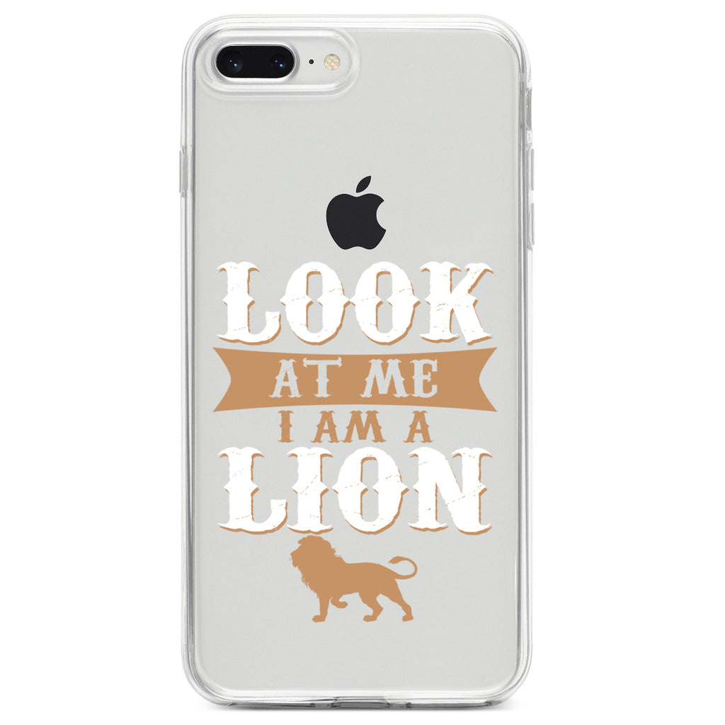 Look At Me I Am A Lion Clear Shockproof iPhone Case, view 6