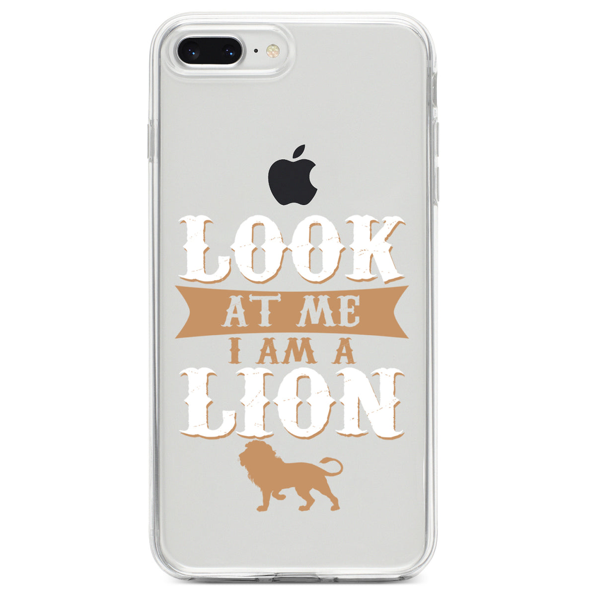Look At Me I Am A Lion Clear Shockproof iPhone Case, view 6