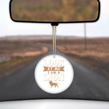 DistinctInk® Hanging Ceramic Christmas Tree Ornament with Gold String - Great Gift / Present - 2 3/4 inch Diameter - Look At Me I Am A Lion