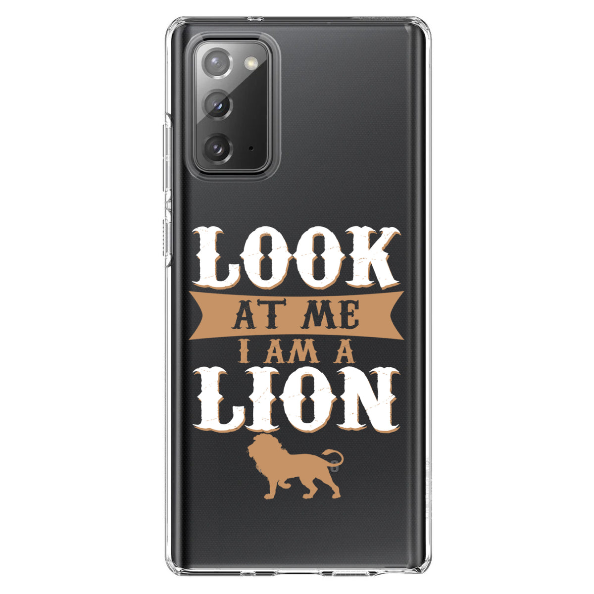 Look At Me I Am A Lion Clear Shockproof iPhone Case, view 8
