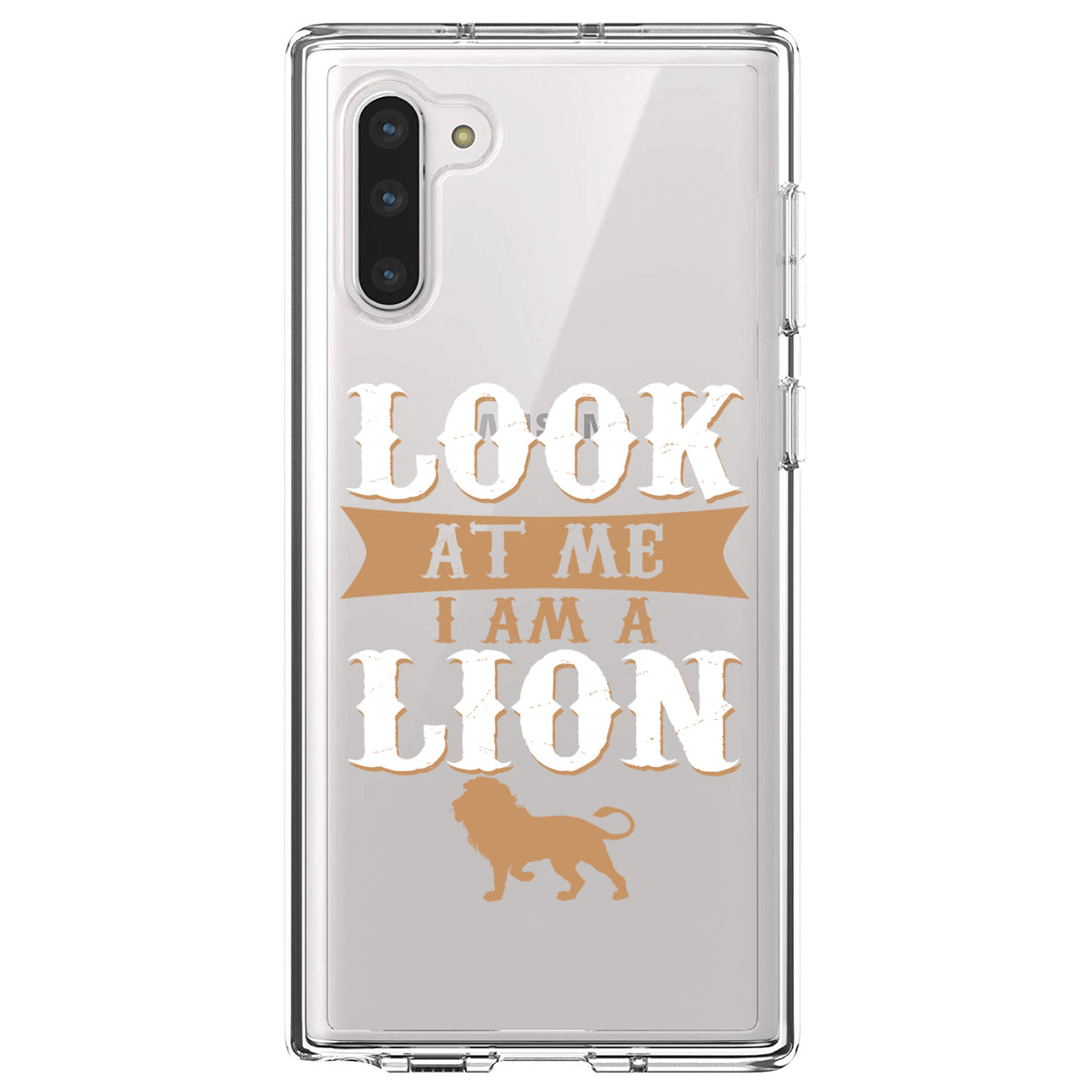Look At Me I Am A Lion Clear Shockproof iPhone Case, view 9