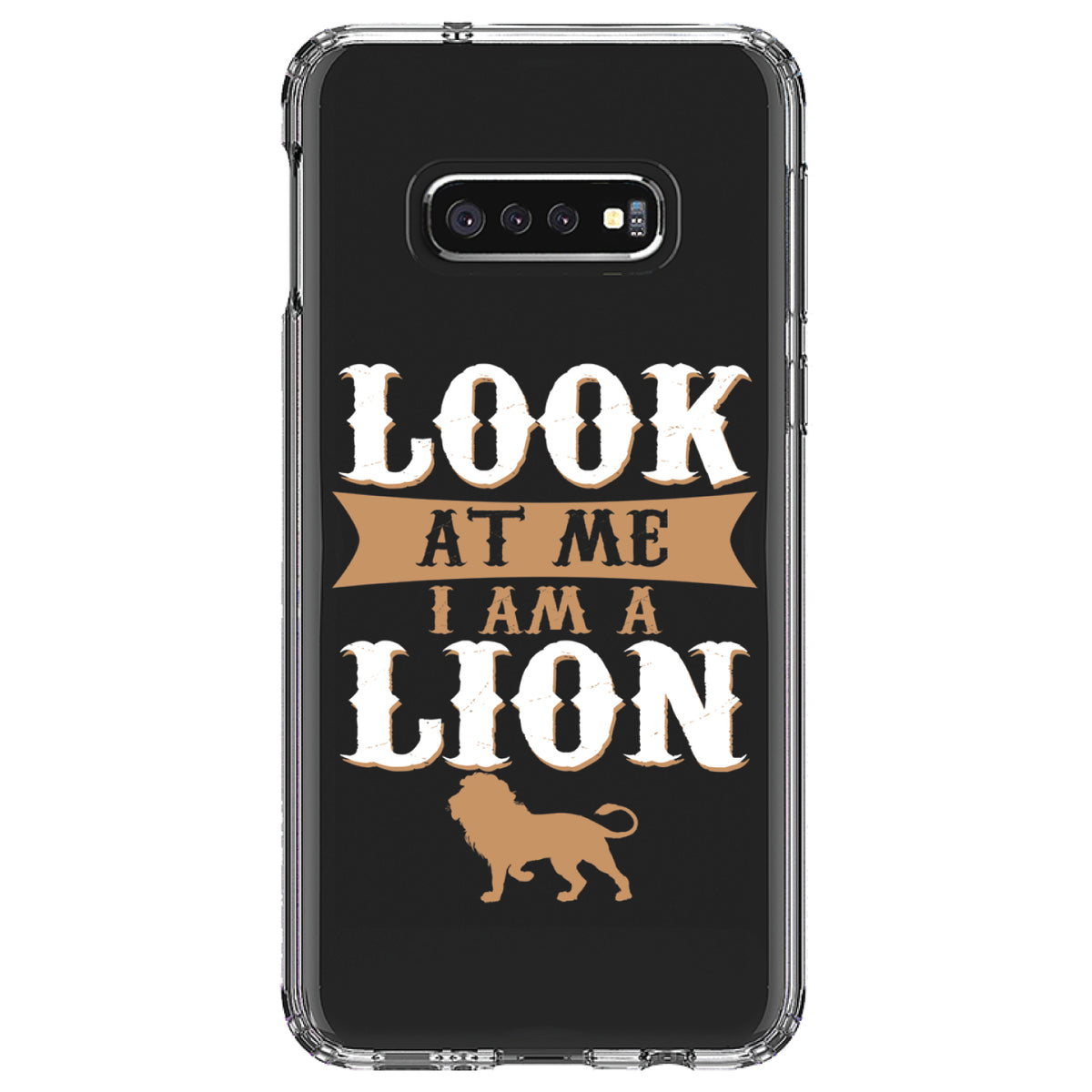 Look At Me I Am A Lion Clear Shockproof iPhone Case, view 18