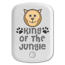 DistinctInk Magnetic Battery Pack, Wireless Portable Charger with USB-C Cable, Compatible with MagSafe iPhone 14 / 13 / 12 Series - King of the Jungle - Lion