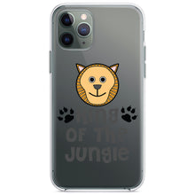 DistinctInk® Clear Shockproof Hybrid Case for Apple iPhone / Samsung Galaxy / Google Pixel - King of the Jungle - Lion